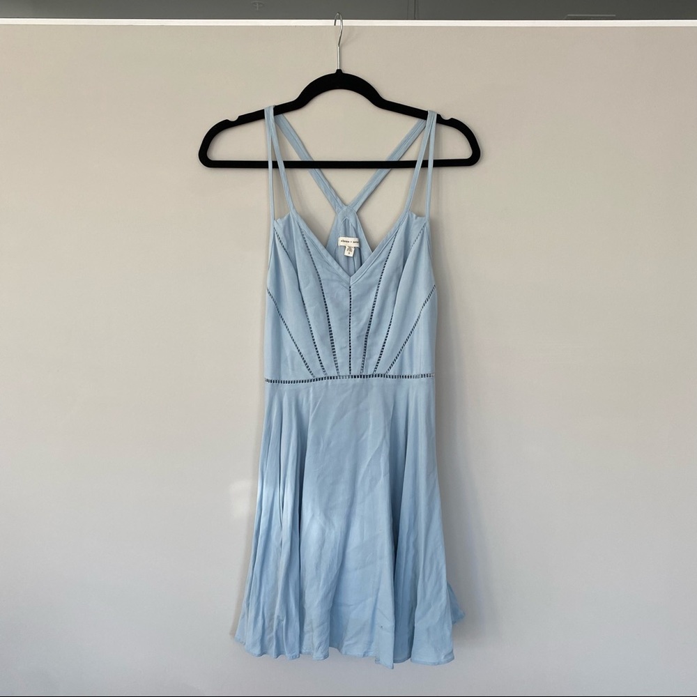 Silence + Noise Baby Blue Dress